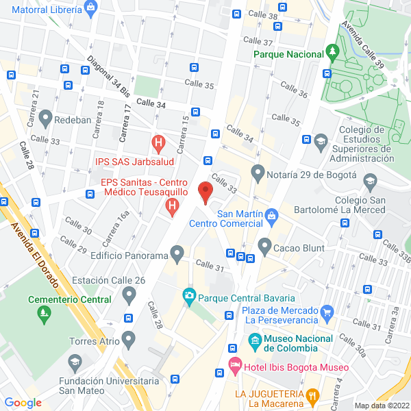 Map of Inmobiliaria Mobilia S.A. Mobilia S. A.