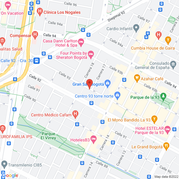 Map of Inversiones Novantatre S.A.S.