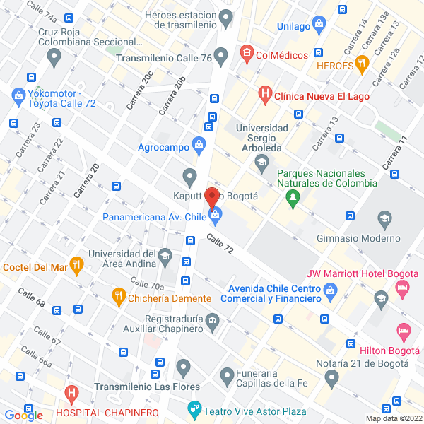 Map of Inversiones Ocsanru S.A.S.