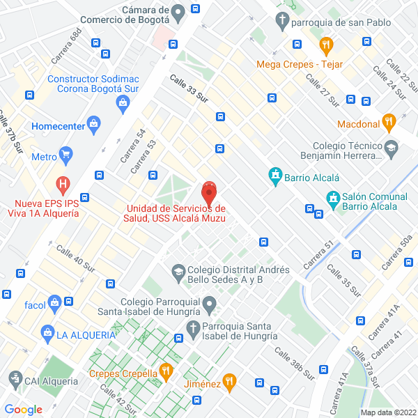 Map of Jacuzzi Mármol