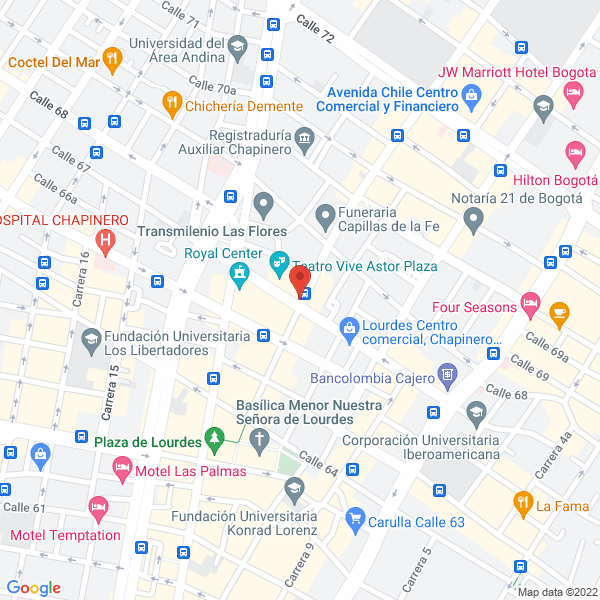 Map of La Casa Del Vegetariano