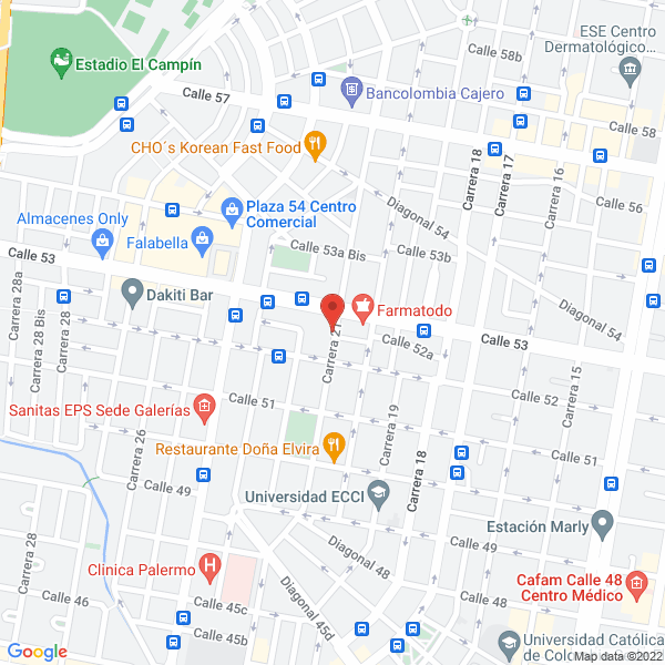 Map of La Parrilla Tolimense