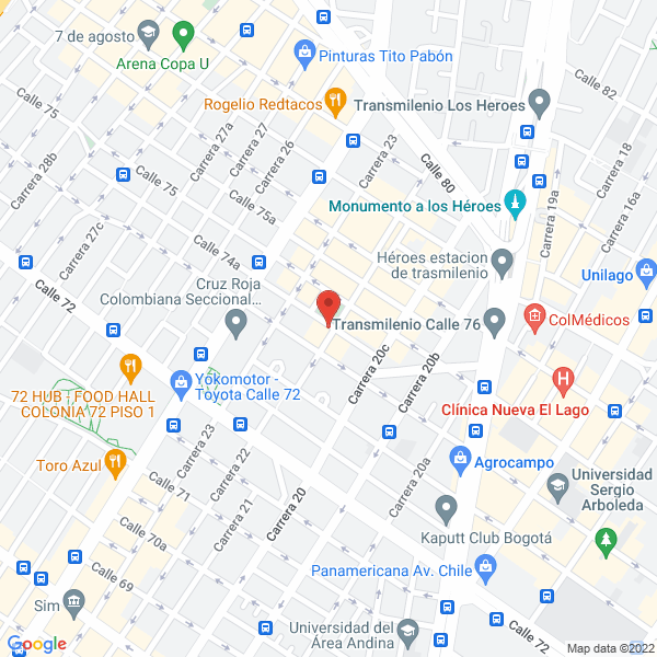 Map of Hola Bebé Colombia