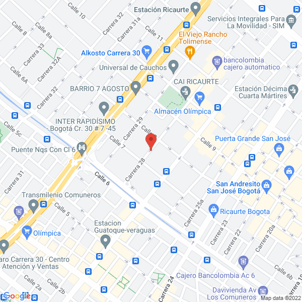 Map of Importadora Sady'S Garcia Ltda