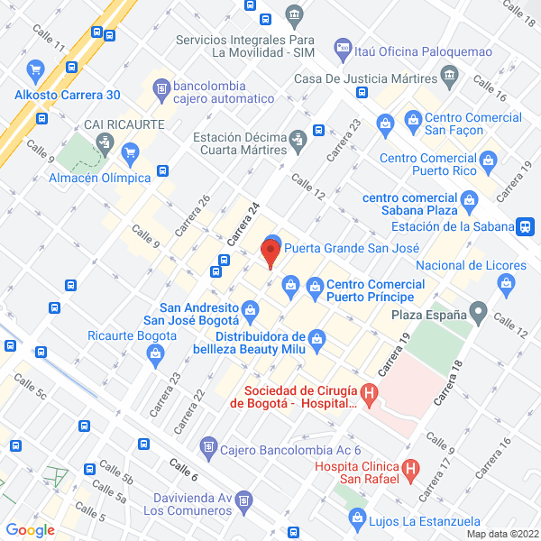 Map of Inversiones A Y A