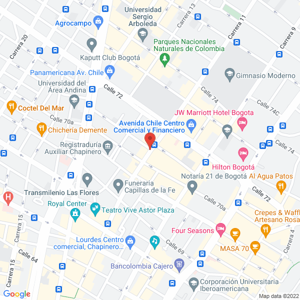Map of La Sopería Av Chile