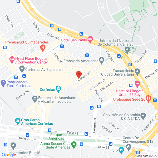 Map of Materias Primas Farmacéuticas Y Gestiones Logísticas Ltda.