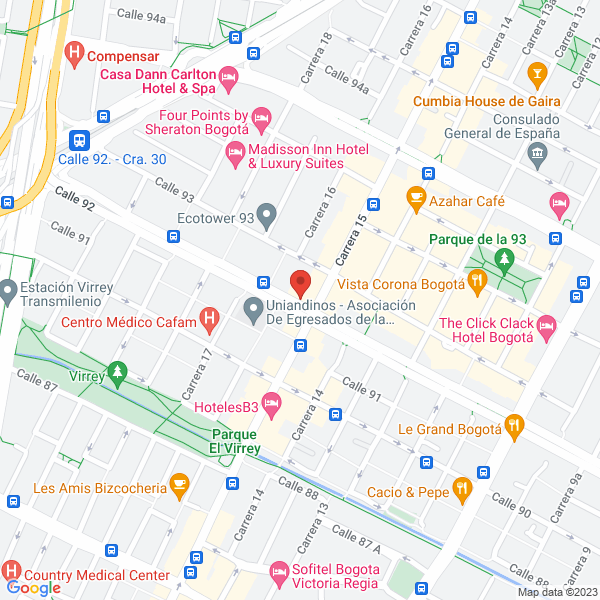 Map of Peña Orizaga Asociados Ltda.