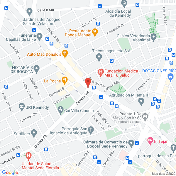 Map of Productora Y Comercializadora De Papa Sánchez Calderón