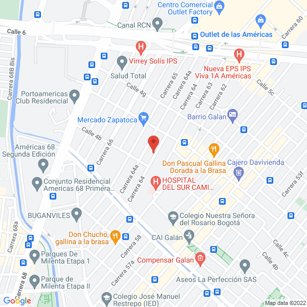 Map of Productora Y Comercializadora Intefes S.A.S.