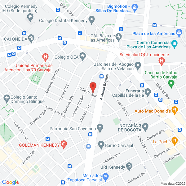 Map of Productos Cárnicos Santa Catalina S.A.S.