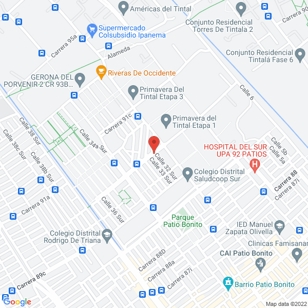 Map of Productos Elutis