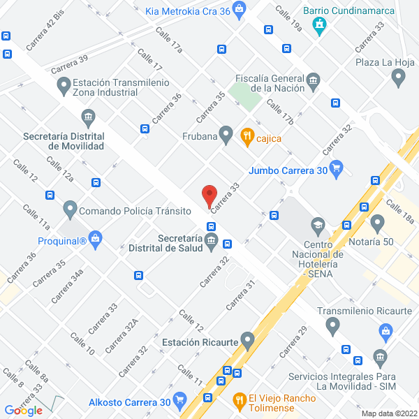 Map of Promotora Oliveros & Cia S.C.A