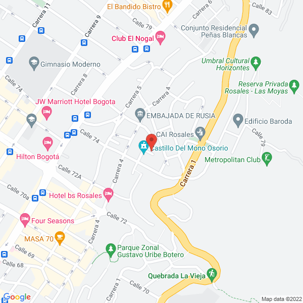 Map of Prosat Ltda Producciones Satelite Ltda.