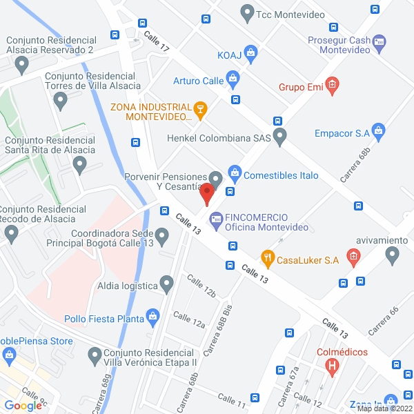 Map of Reencauchadora Bgotire S.A.S.