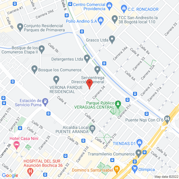 Map of Refriandina De Carga