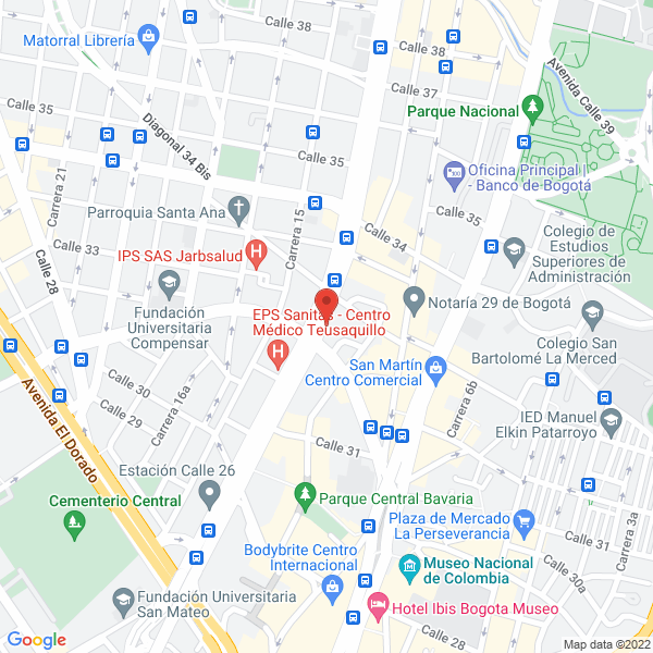 Map of Odontología Funcional Y Rehabilitación Estética 180° Sas