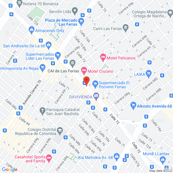 Map of Parqueadero Avenida