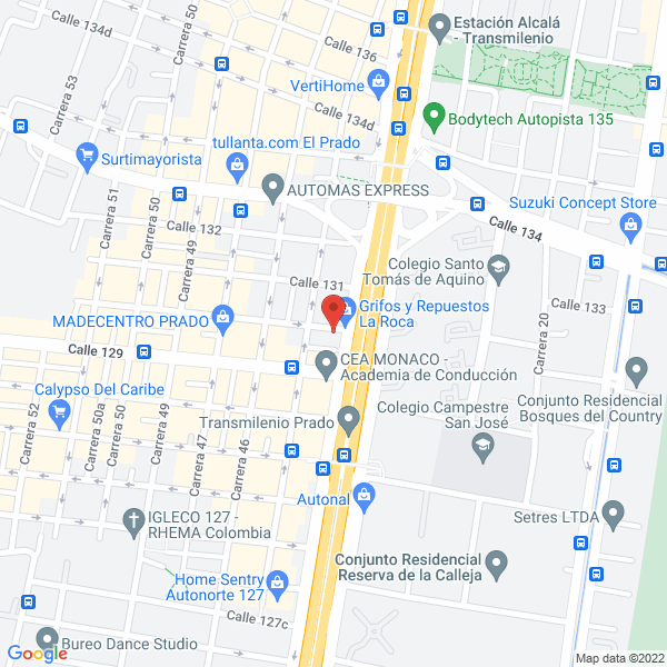 Map of Prado Car