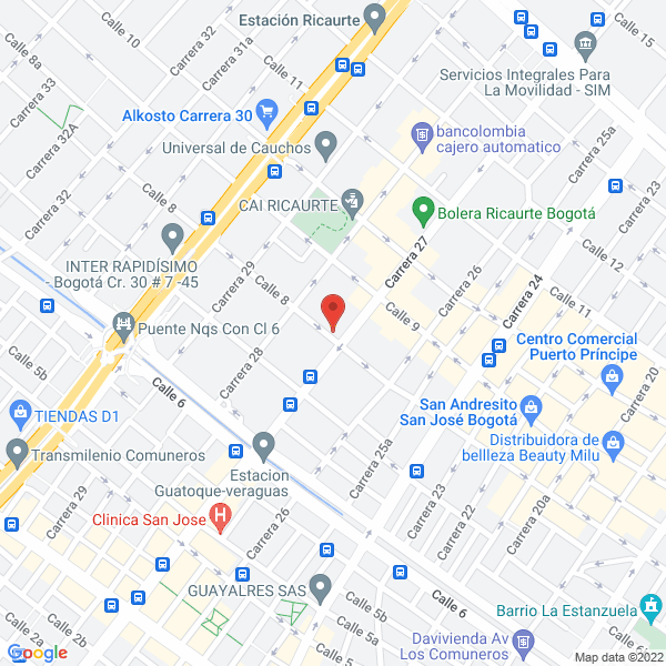 Map of R T Construcciones E Instalaciones S.A.S.