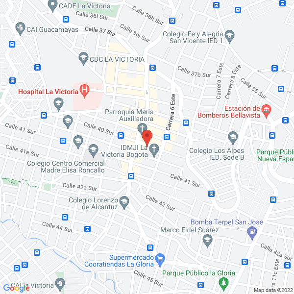 Map of Salón Social Victoria