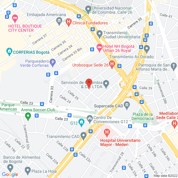 Map of Sandino Ahumada