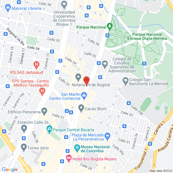 Map of Seguridad El Nogal