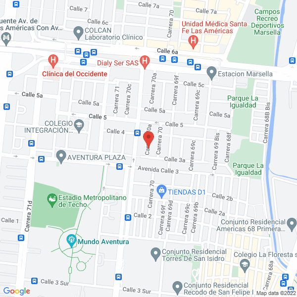 Map of 1 Aaa Gama Inspecciones E Ingeniería S.A.S.