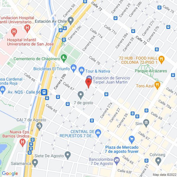 Map of Servientrega 7 De Agosto