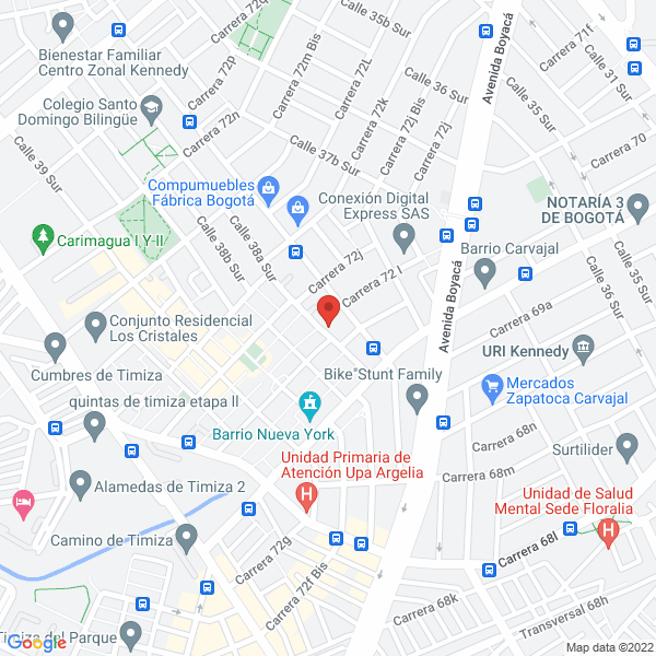 Map of Carlos Alberto Bojacá Mendoza
