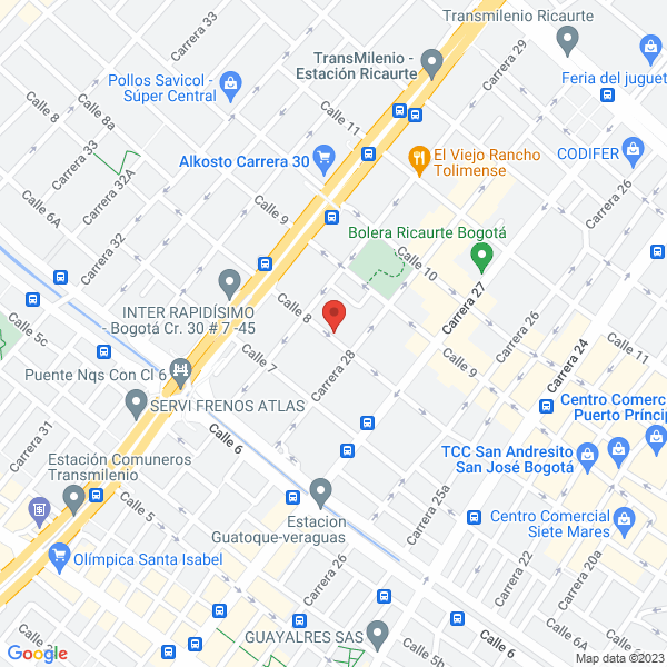 Map of Verretales
