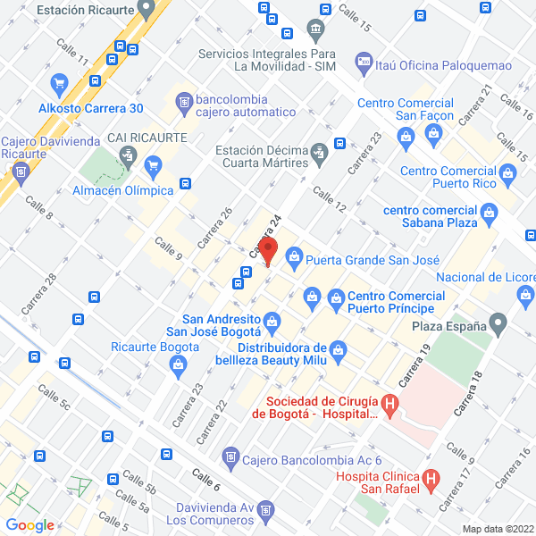 Map of Videocine Jaguarcito