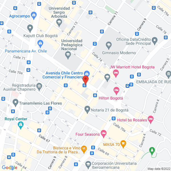 Map of Yolanda Martínez Delgado Y Asociados Ltda. Y M D Ltda.