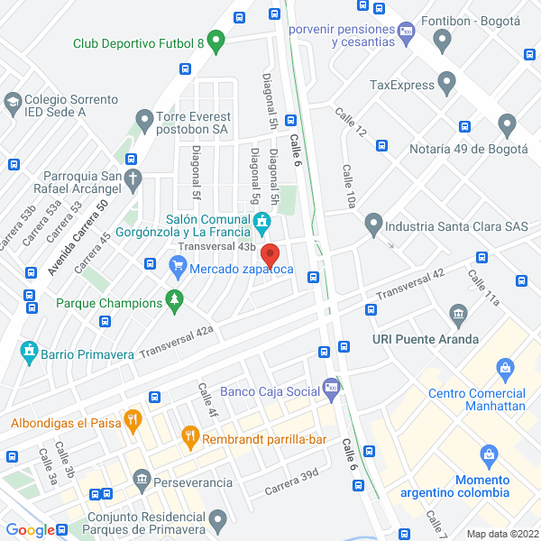 Map of Comunicar Colombia Gestion De Eventos Sas