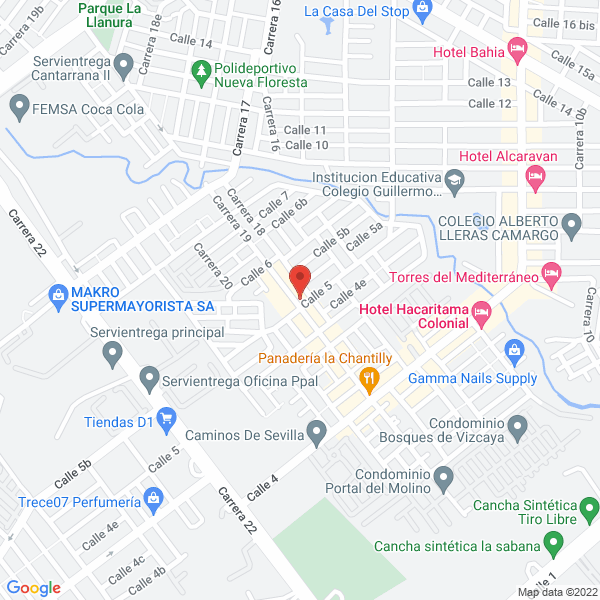 Map of Giovanny Patricia Rodriguez Chara