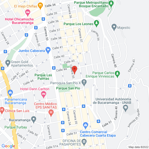 Map of Jardín Infantil María Montessori De Bucaramanga