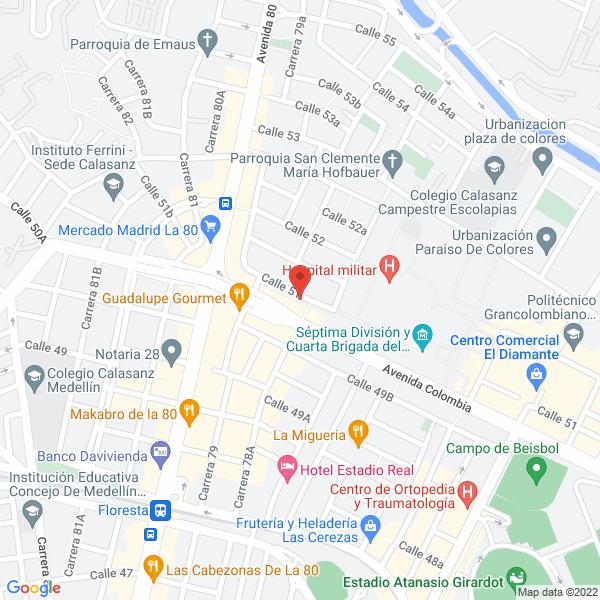 Map of Arango González Inversiones Y Cia S. En C.