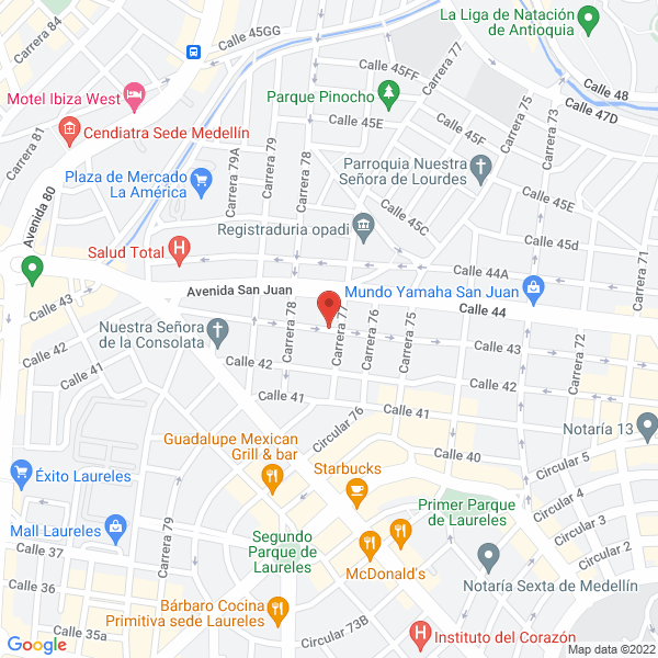 Map of Distribuidora Y Comercializadora Horus S.A.S.