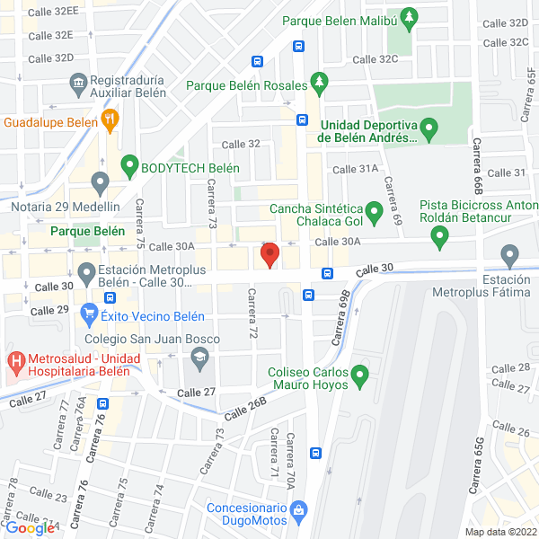 Map of Nacional De Cereales Nutrifibra Medellín S.A.S.
