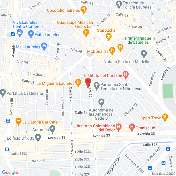 Map of Atehortúa Granada Cie S.A.S.