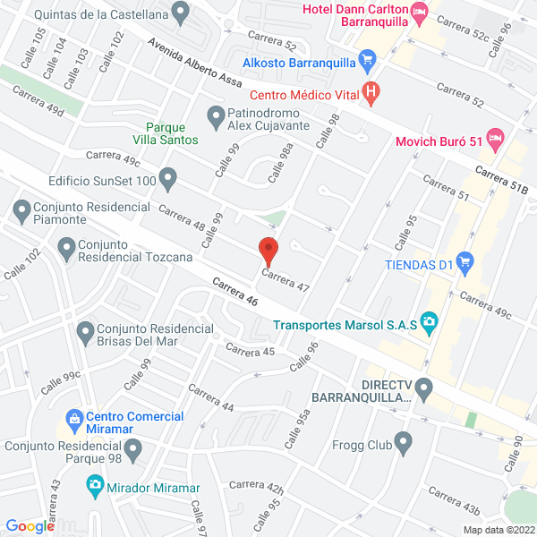 Map of Inversiones Para El Cafe Santamaría Posada Restrepo S.A.S. Sigla Invcafspr S.A.S.