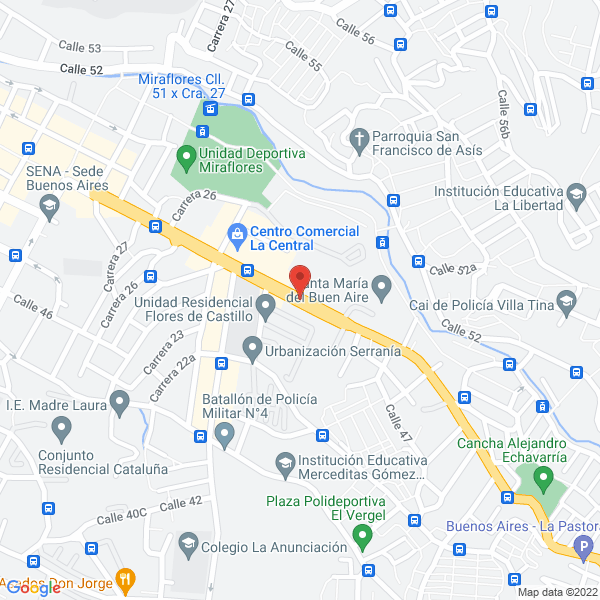 Map of Transporte Carlos Hector Sanchez Gomez S.A.S.
