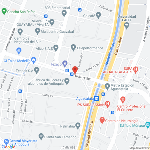 Map of Casa Vegetariana S.A.S.