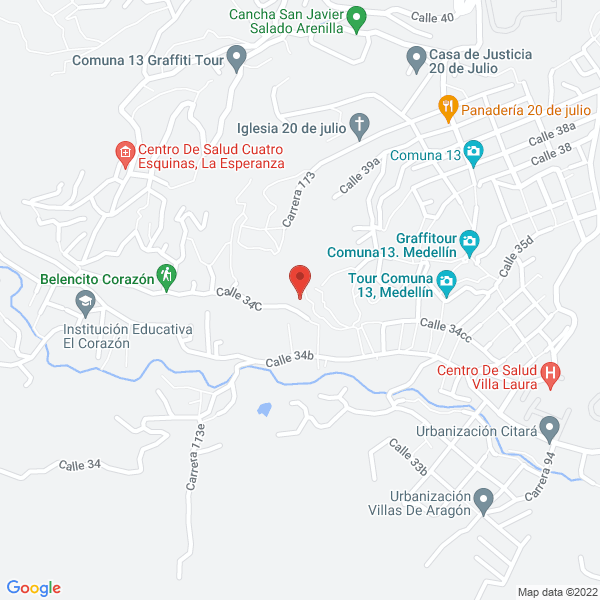 Map of Grupo Empresarial J Y A