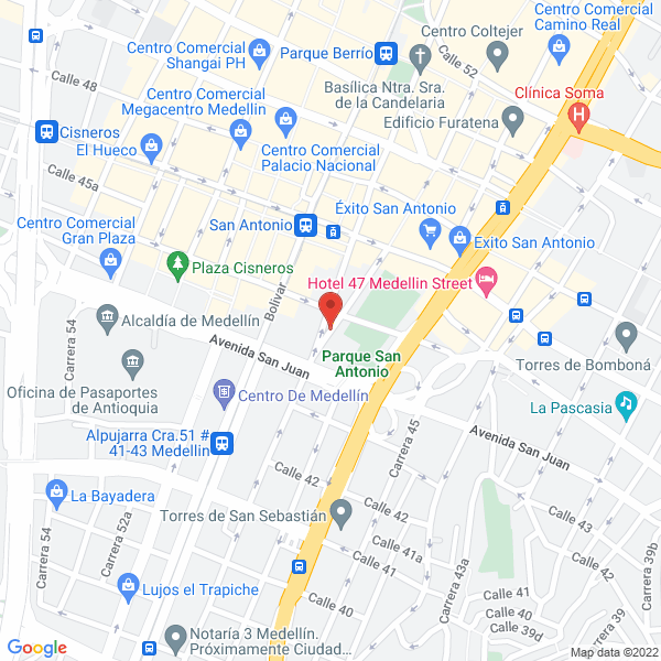 Map of Alianza Cultural Colombo - Francesa
