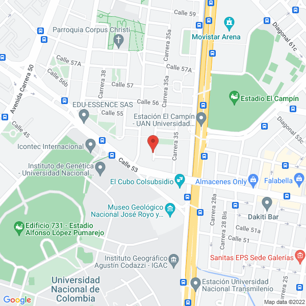 Map of Fundación Cultural Luna Lunar Teatro Corporal