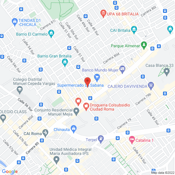 Map of Marlon Andrey Puello Dávila