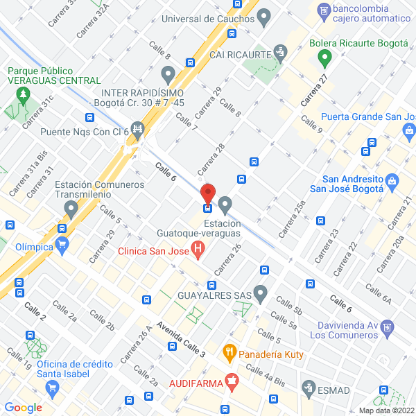 Map of Hy-Tec-Col