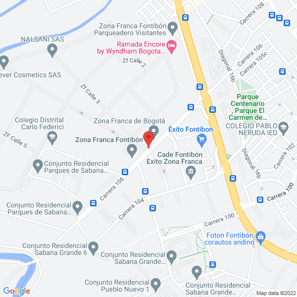 Map of Alservicios Comerciales Zona Franca Ltda.