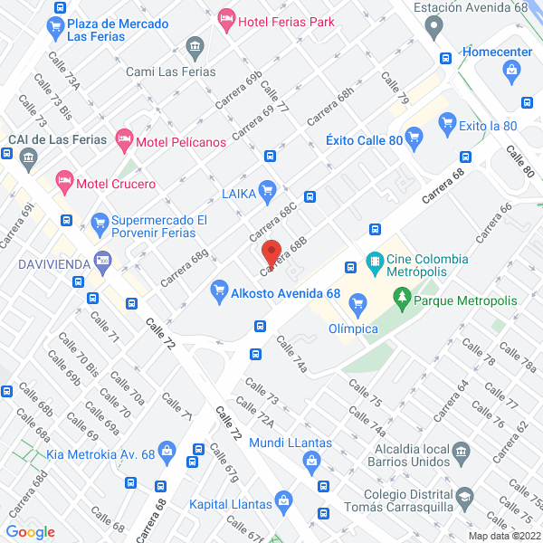 Map of Julio Hernando Monroy Márquez